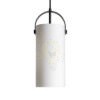 JULIETTA 31 függő lámpa  opál üveg/fekete 230V LED E27 15W