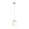 BOLLY 17 függő lámpa  opál üveg/króm 230V LED E27 11W IP44