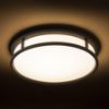 GRANDE LED 35 mennyezeti lámpa opál üveg/fekete 230V LED 24W IP44 3000K