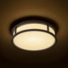 GRANDE LED 25 mennyezeti lámpa opál üveg/fekete 230V LED 12W IP44 3000K