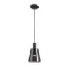BELLINI M LED függő lámpa fekete füstös üveg 230V LED 5W 30°  3000K