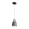 CHOUPETTE függő lámpa feketésszürke textil/fa 230V LED E27 11W