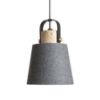 CHOUPETTE függő lámpa feketésszürke textil/fa 230V LED E27 11W