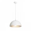CARISSIMA 40 függő lámpa matt fehér/ezüstszürke  230V LED E27 15W