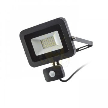 PONTA reflektor mozgásérzékelővel fekete  230V LED 30W 120° IP54  3000K