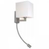TAINA lámpabúrával fehér matt nikkel 230V LED E27 LED 15+3W 25°  3000K