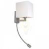 TAINA lámpabúrával fehér matt nikkel 230V LED E27 LED 15+3W 25°  3000K