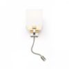 TAINA lámpabúrával fehér matt nikkel 230V LED E27 LED 15+3W 25°  3000K