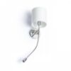 VERSINA lámpabúrával fehér króm 230V LED E27 LED 15+3W 25°  3000K