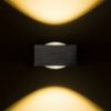 KORSO II fali lámpa fekete elox 230V LED 2x3W 120° IP54 3000K