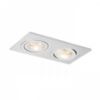 PASADENA GU10 SQ II süllyesztett lámpa  szálcsiszolt alumínium 230V LED GU10 2x7W