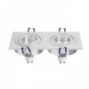 PASADENA GU10 SQ II süllyesztett lámpa  szálcsiszolt alumínium 230V LED GU10 2x7W