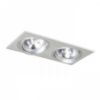 PASADENA G53 SQ II   szálcsiszolt alumínium 230V LED G53 2x15W