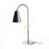 GARBO asztali lámpa fekete króm 230V LED E27 15W