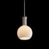 PULIRE RD függő lámpa  opál üveg/fa/króm 230V LED E14 6W