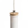 PULIRE CON függő lámpa  opál üveg/fa/króm 230V LED E14 6W