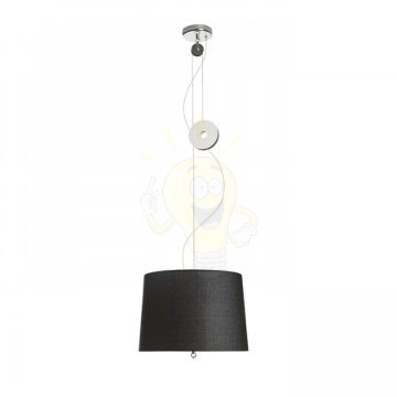 LEVITA lehúzható függeszték fekete króm 230V LED E27 15W