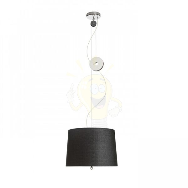 LEVITA lehúzható függeszték fekete króm 230V LED E27 15W