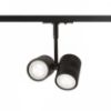 BEEBA II egyfázisú áramkörös sínre fekete  230V LED GU10 2x8W