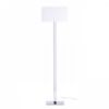 PLAZA állólámpa fehér króm 230V LED E27 15W