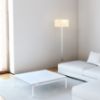 PLAZA állólámpa fehér króm 230V LED E27 15W