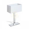 PLAZA M asztali lámpa fehér króm 230V LED E27 15W