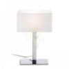 PLAZA M asztali lámpa fehér króm 230V LED E27 15W