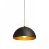 CARISSIMA 40 függő lámpa matt fekete/aranysárga  230V LED E27 15W