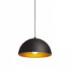 CARISSIMA 40 függő lámpa matt fekete/aranysárga  230V LED E27 15W