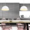 MONROE 40 függő lámpa csillogó fehér/fehér  230V LED E27 30W