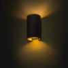 RON W 15/25 fali lámpa  Polycotton fekete/arany fólia 230V LED E27 15W
