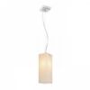 LUCIA 30x10 függő lámpa  szatén üveg/króm 230V LED E27 15W