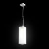 LUCIA 30x10 függő lámpa  szatén üveg/króm 230V LED E27 15W