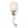 VERSA fali lámpabúra fehér matt nikkel 230V LED E27 LED 15+3W 40°  3000K