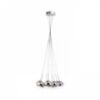 ASTRAL függő lámpa krómozott üveg/tiszta üveg 230V/12V G4 10x20W