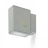 DIXIE 4x12 fali lámpa ezüstszürke 230V/700mA LED 2x3W 48° IP54 3000K