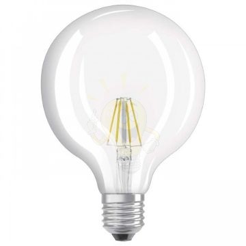 OSRAM Retrofit Globe 125   világos 230V E27 LED EQ60  2700K