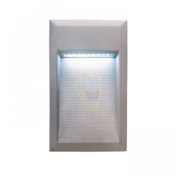 ALBERTO süllyesztett lámpa ezüstszürke 230V LED 1W IP54 5500k