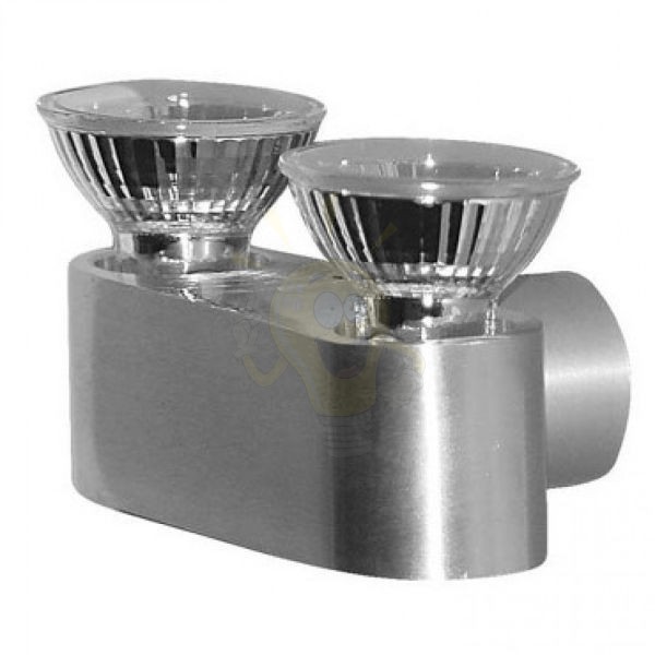 OZONE II fali lámpa alumínium GU10 2x50W