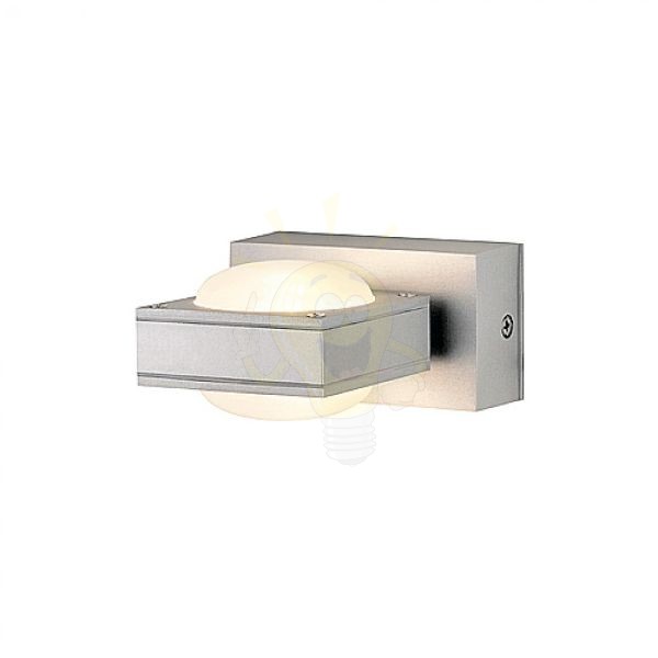 BULFLAT II fali lámpa ezüstszürke szatén üveg 230V/12V G4 20W IP44