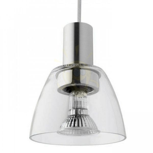 BIZZO függő lámpa  tiszta üveg/alumínium 230V LED E14 15W