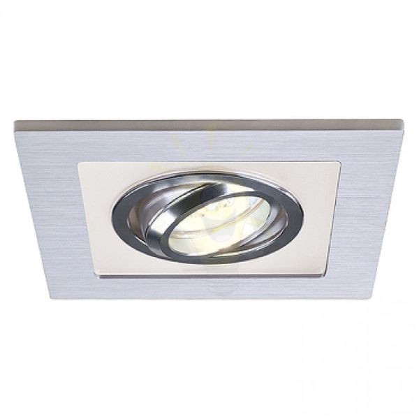 NICELIGHT I süllyesztett lámpa szálcsiszolt alumínium/szatén üveg 12V GU5,3 50W