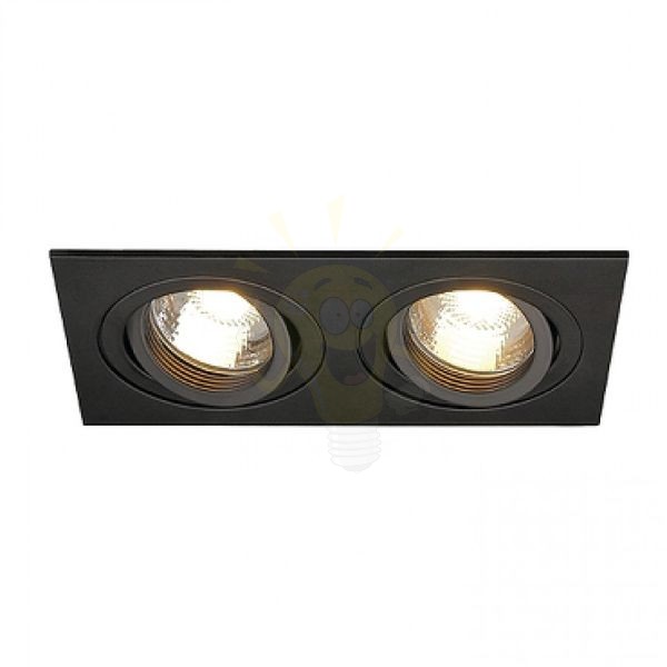 NEW TRIA II MR16 süllyesztett lámpa fekete 12V GU5,3 2x50W