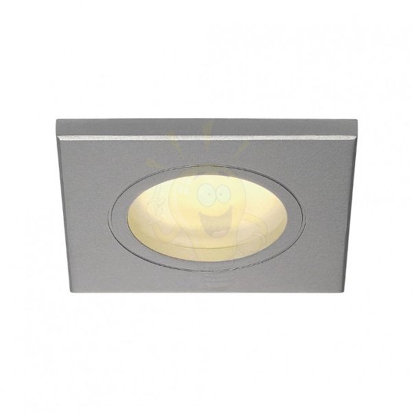 DOLIX OUT SQ süllyesztett lámpa ezüstszürke 230V GU10 35W IP44 