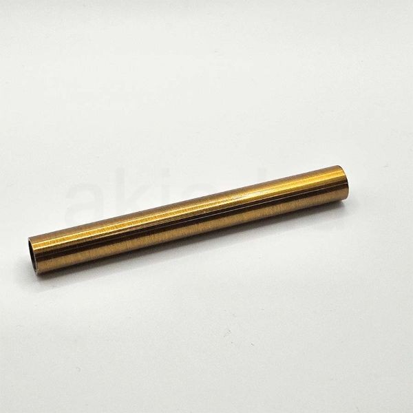 Antik sárgaréz cső két végén belső menettel - 10cm