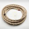Kép 3,14m Fonott kender kábel – 3×0,75 mm² (natúr)
