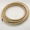 Kép 5,2m Fonott kender kábel – 3×0,75 mm² (natúr)