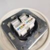 Kép Fehér porcelán dupla RJ45 süllyesztett csatlakozóbetét