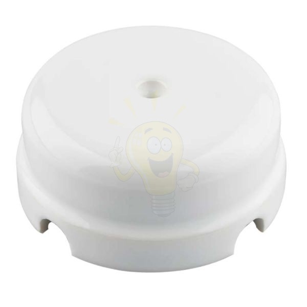 Fehér porcelán falonkívüli kötődoboz 78x35mm