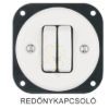 Kép Fehér porcelán redőnykapcsoló betét